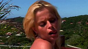 fucking sexy 18 blonde teen milf bent over outdoor doggystyle with big tits