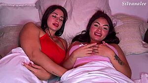 Hot Lesbian Stepsisters Scissor Wild After Porn—Silvana Lee and Alejandra Palacios