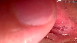 Amateur milf licks shaved pussy 172 days post virginity loss close up wet!