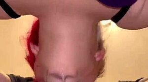 you like this salivating close-up sloppy wet blowjob ending with cum down throat?