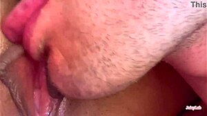 stepsister's huge hairy pussy lips get licked deep by hungry pov stud