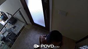 kinky hd pov girl tugs pink leash bare small tits