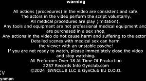 Doctor probes patient in intense gyno exam fetish hospital session