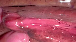 Amateur milf licks shaved pussy 172 days post virginity loss close up wet!