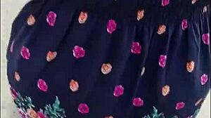 Puta Callejera Upskirt Teases Latina Whore Street Skirt Lingerie