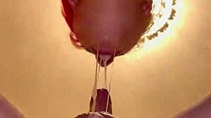 you like this salivating close-up sloppy wet blowjob ending with cum down throat?