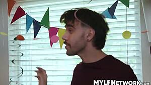 liv's birthday turns wet when stepsons nade nick tony make her dream cum true groping fucking