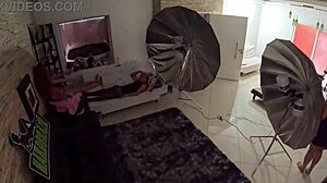 ted pranks brazilian latina gabi souza saying shes pregnant with twins in bathroom despair then wet shower fun