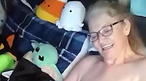 granny's naked yoga flows into intense solo masturbation session