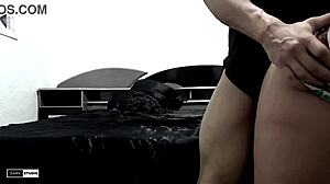 brazilian stud with huge cock wrecks sexy latina babe's tight ass in lingerie