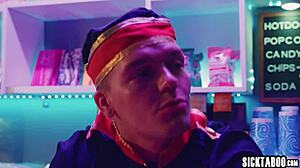 hear teen athena faris moan ridin boyfriend cock in dark cinema? sicktaboo