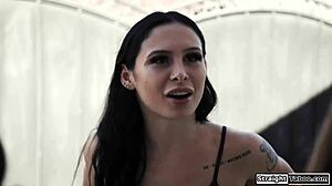 petite virgin brunette begs lesbian lick pussy take virginity fingering orgasm!!