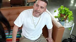 Step Niece Grinds Big Ass on Uncle's Lap