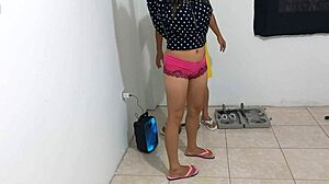 wanna watch me sneak into stepson's gym for acrobatic doggystyle after flirting hard?