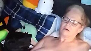 granny's naked yoga flows into intense solo masturbation session