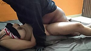 curvy young asian babe spreads legs for stepbro's big cock creampie closeup