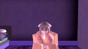 chubby latina explores roblox condo 2 in casual fun session