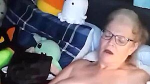 granny's naked yoga flows into intense solo masturbation session
