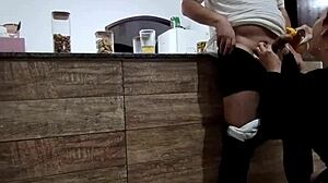 Heart pounding, cheating on hubby for stranger's anal at bar