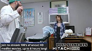 freshman ditria rose screams through mandatory hitachi vibrator orgasm backstage!