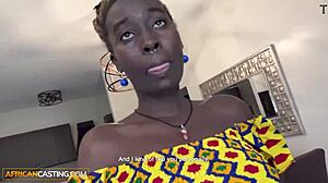 i gag hard on this big cock in pov fake casting then ride for facial hot black babe style