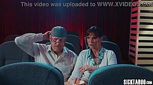 hear teen athena faris moan ridin boyfriend cock in dark cinema? sicktaboo