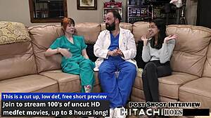 freshman ditria rose screams through mandatory hitachi vibrator orgasm backstage!