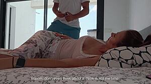 knee bump turns into deep pounding disguised as erotic outdoor massage bliss