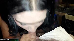 my sexy coworker strips and sucks till hot cum fills her mouth