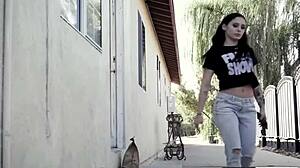 petite virgin brunette begs lesbian lick pussy take virginity fingering orgasm!!