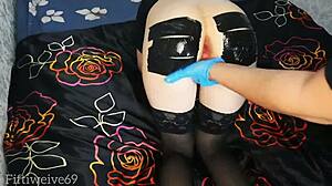 skinny teen shoves bottle deep in ass then takes brutal anal fisting doggystyle