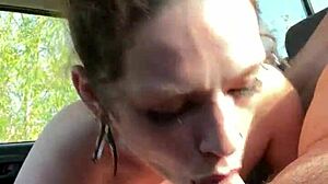 busty petite hooker fucked outdoors begging for hot facial cumshot