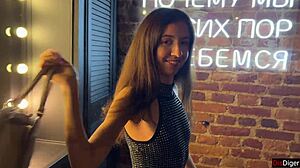 Club pickup leads to bound slut fucked rough with creampie finish