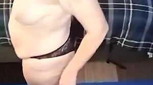 granny's naked yoga flows into intense solo masturbation session