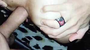 after a few glasses of wine at the house party, the milf wife in stockings bends over homemade for intense anal pov pounding