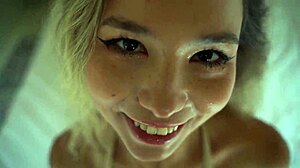 tropical asian blonde bent over for doggy pounding