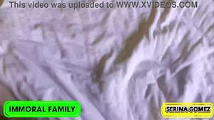 serina's dripping wet cunt gets ripped open by stepdad's monster cock in bedroom frenzy