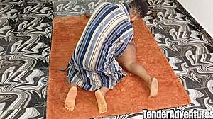 Horny milf slammed hard on floor creampie explosion