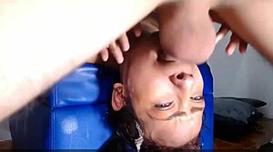 latina slut, deepthroat this monster cock sloppy till rough facial cumshot
