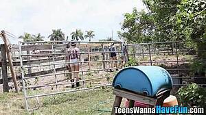 Teen Cowgirls Ride Hard for Outdoor Party Facials
