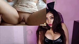 Curious Latina Princess In Lingerie Filled With Cum While Masturbating