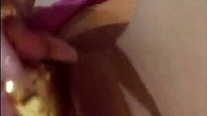 her latina curves quiver with dildo thrusts in bed