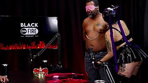 bdsm session strokes cock kisses tits explains feelings