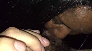 ebony babe teases with her skills on pale shaft intriguing contrast