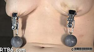 dude's bound tight while she sucks his cock hard 😈🔥