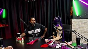 bdsm session strokes cock kisses tits explains feelings