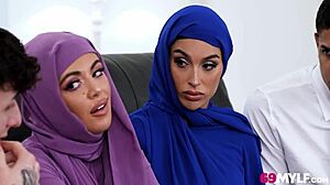 shh these hijab milfs sneak shattering pussy affairs behind closed doors