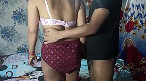 so this desi indian housewife with massive tits and ass gets yanked by long hair in rough doggy pounding