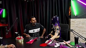 bdsm session strokes cock kisses tits explains feelings