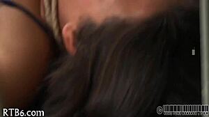 Man Collars Naughty Sweet Playgirl in Tight BDSM Bondage Session